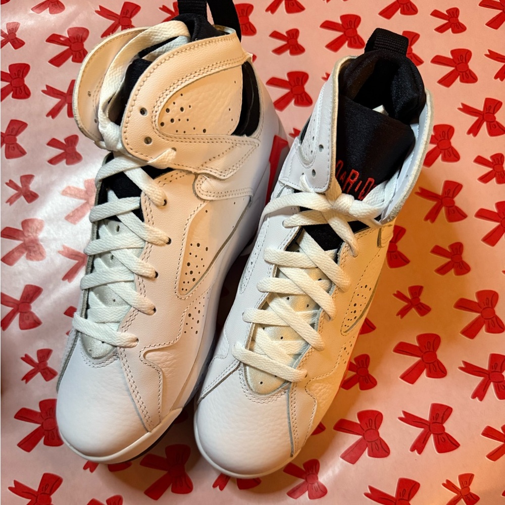 White and Black High-Top Sneakers